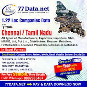 77Data: Download the Verified List Of Companies In Chennai